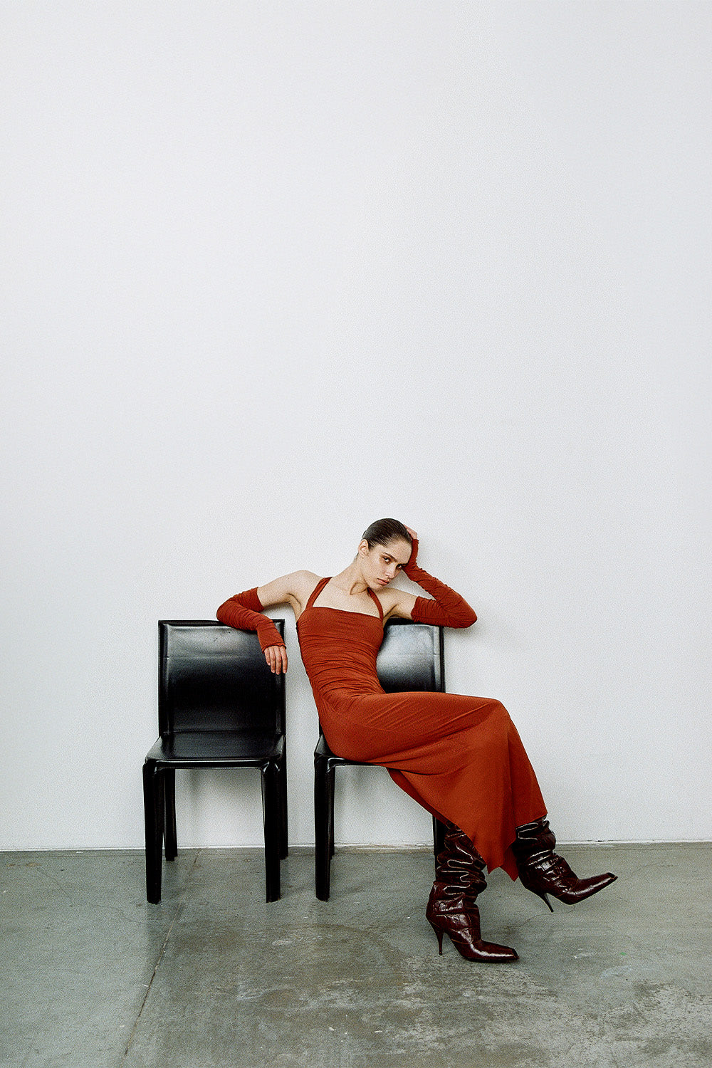 Rosseli Gathered Midi Dress