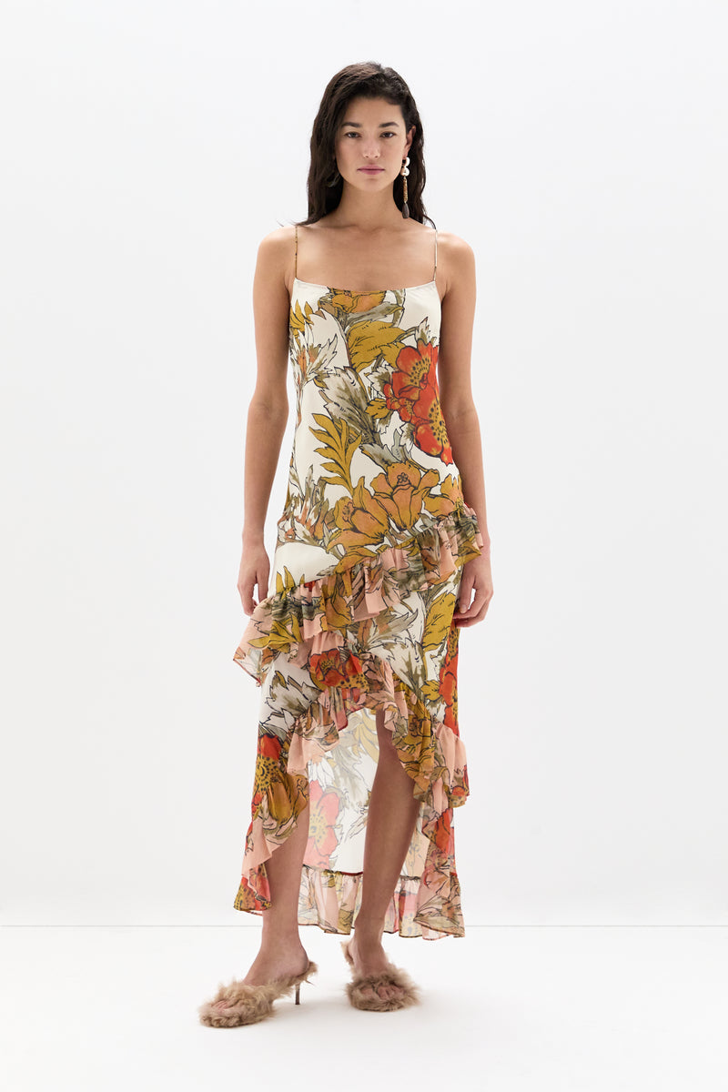 Estella Ruffle Maxi Dress