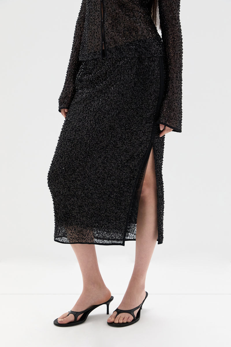Cassia Sequin Midi Skirt