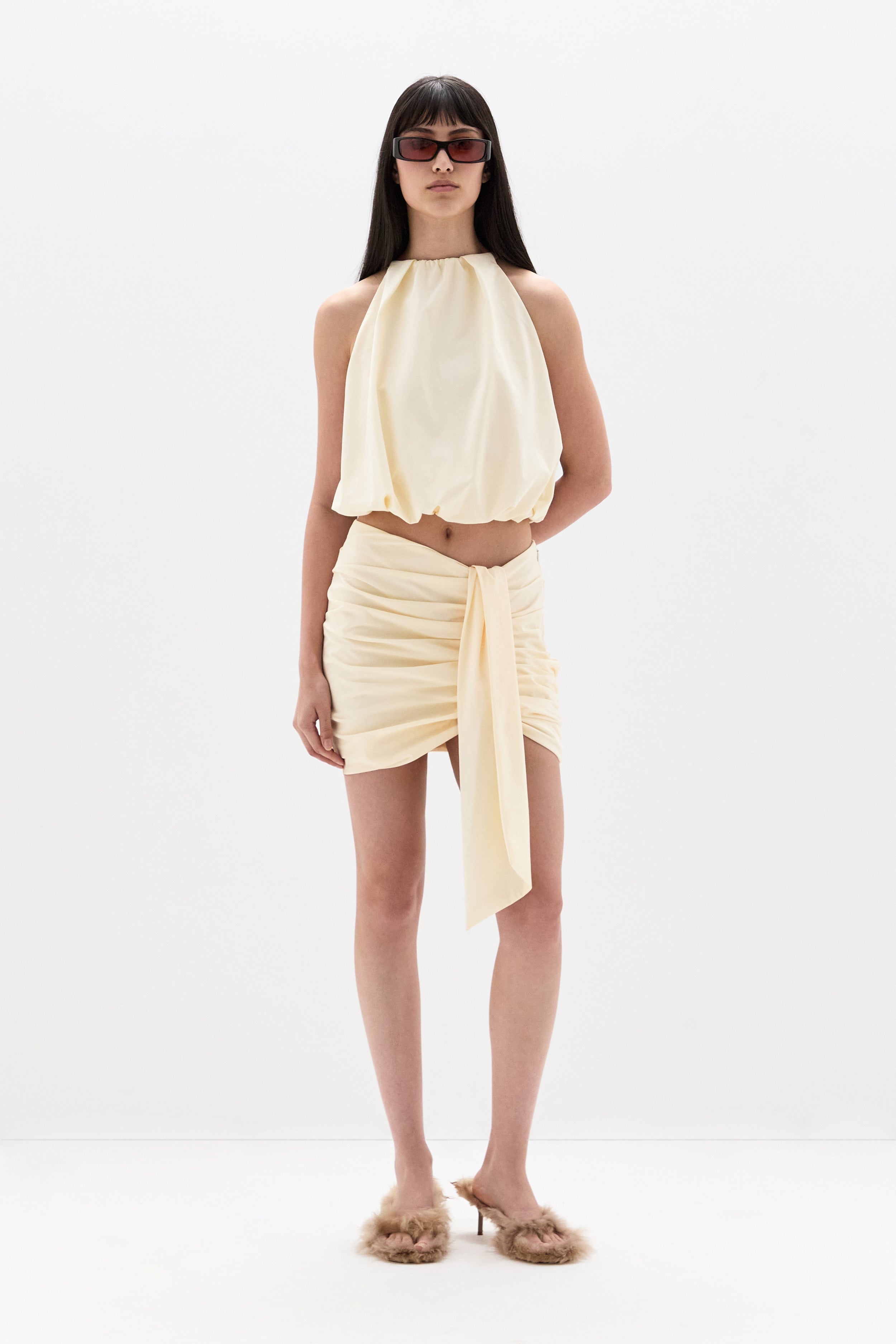 Arla Gathered Mini Skirt