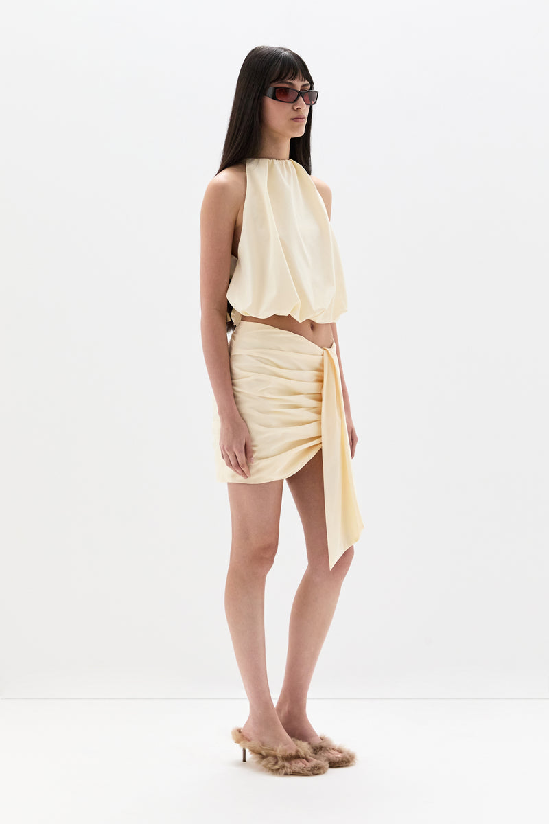 Arla Gathered Mini Skirt