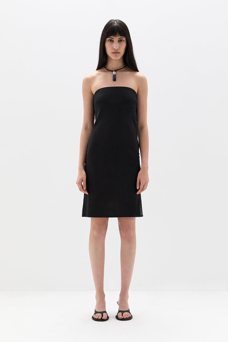 Strobe Strapless Midi Dress