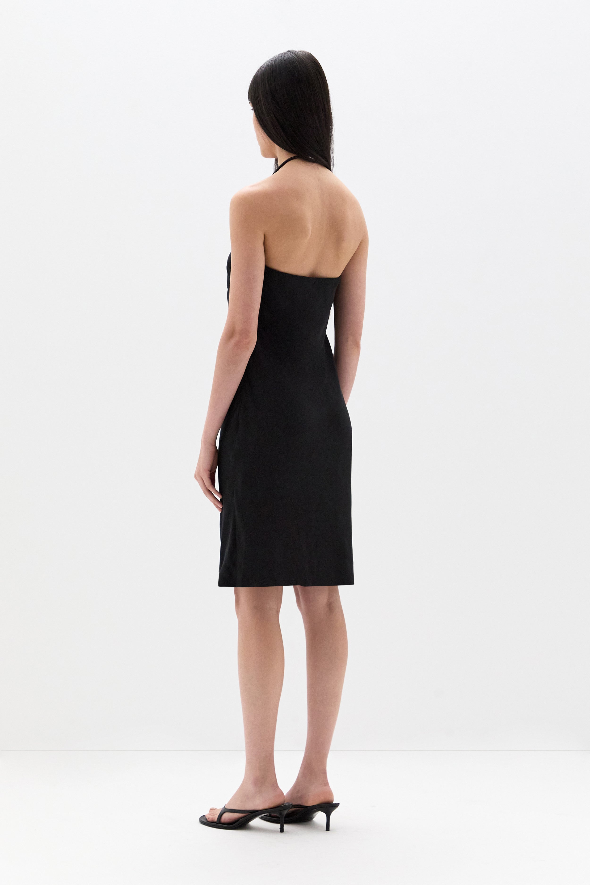 Strobe Strapless Midi Dress