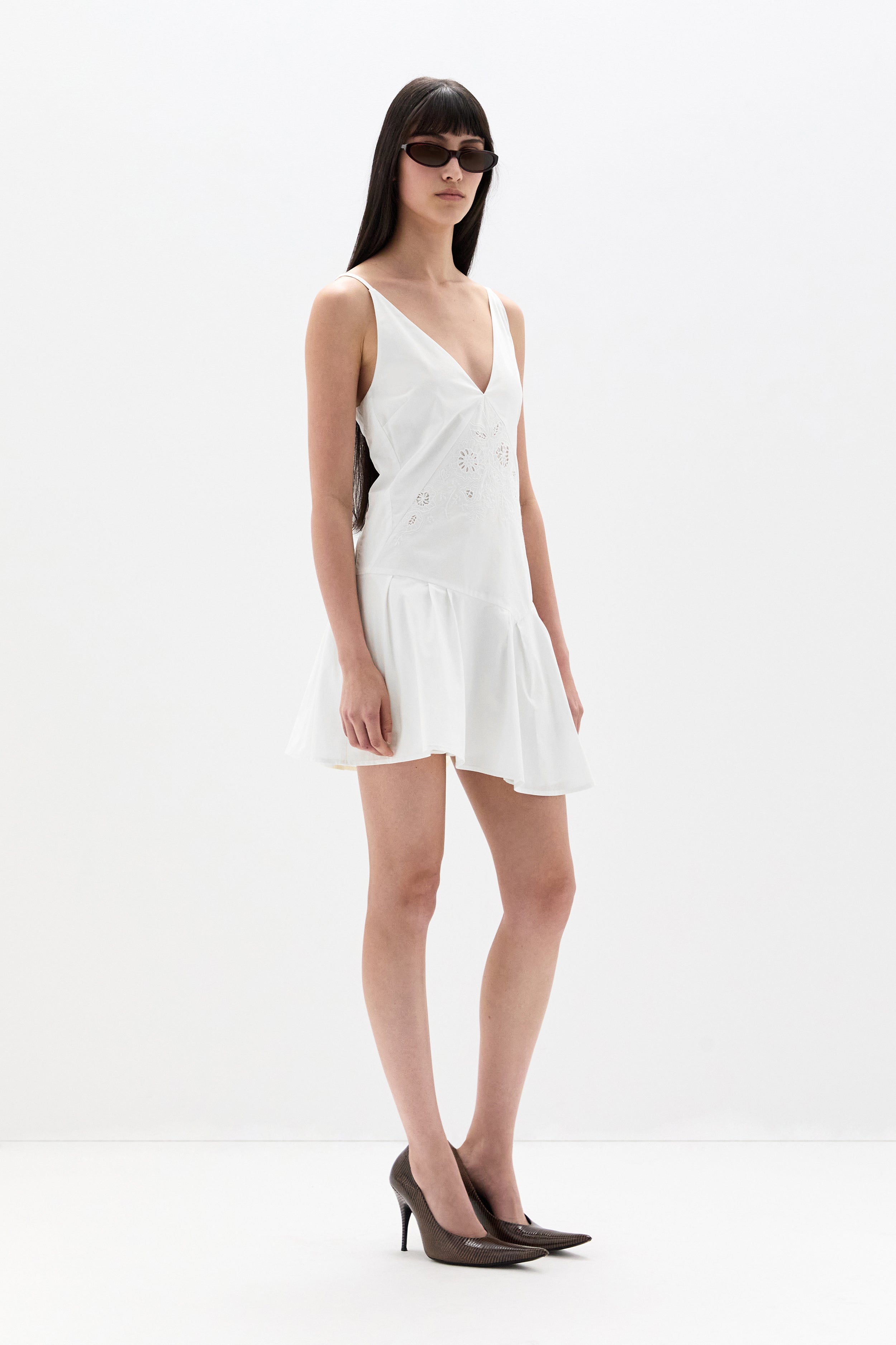 Frida Embroidered Mini Dress