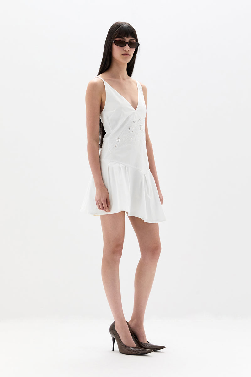 Frida Embroidered Mini Dress