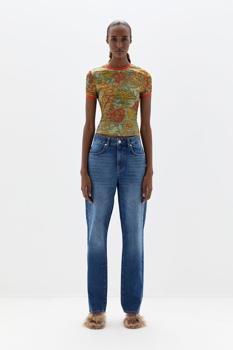 Eliana Mesh Fitted Tee