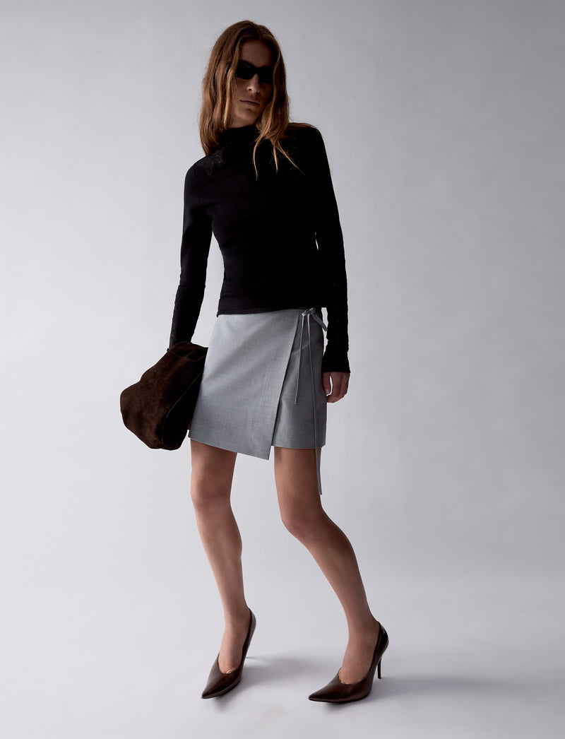 Belle Wrap Mini Skirt