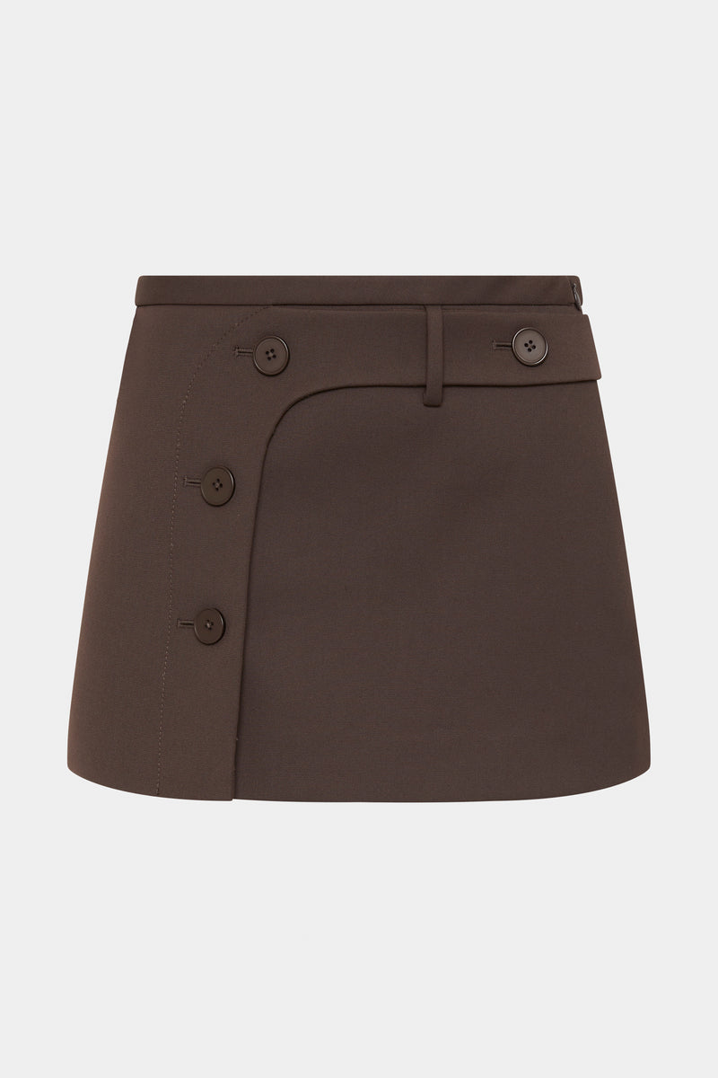 Sandrine Button Mini Skirt