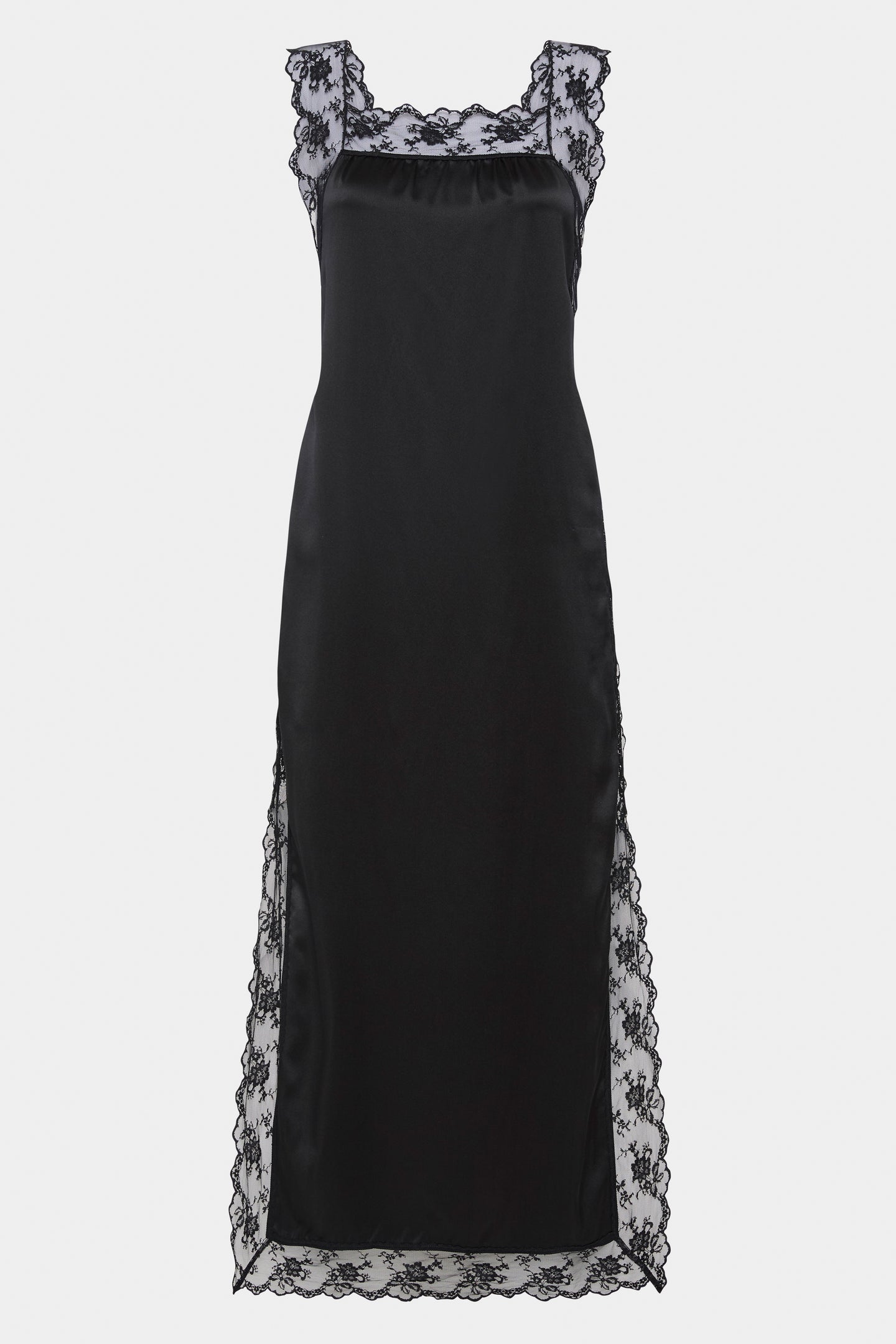 SIR the label Aries Square Neck Lace Slip BLACK
