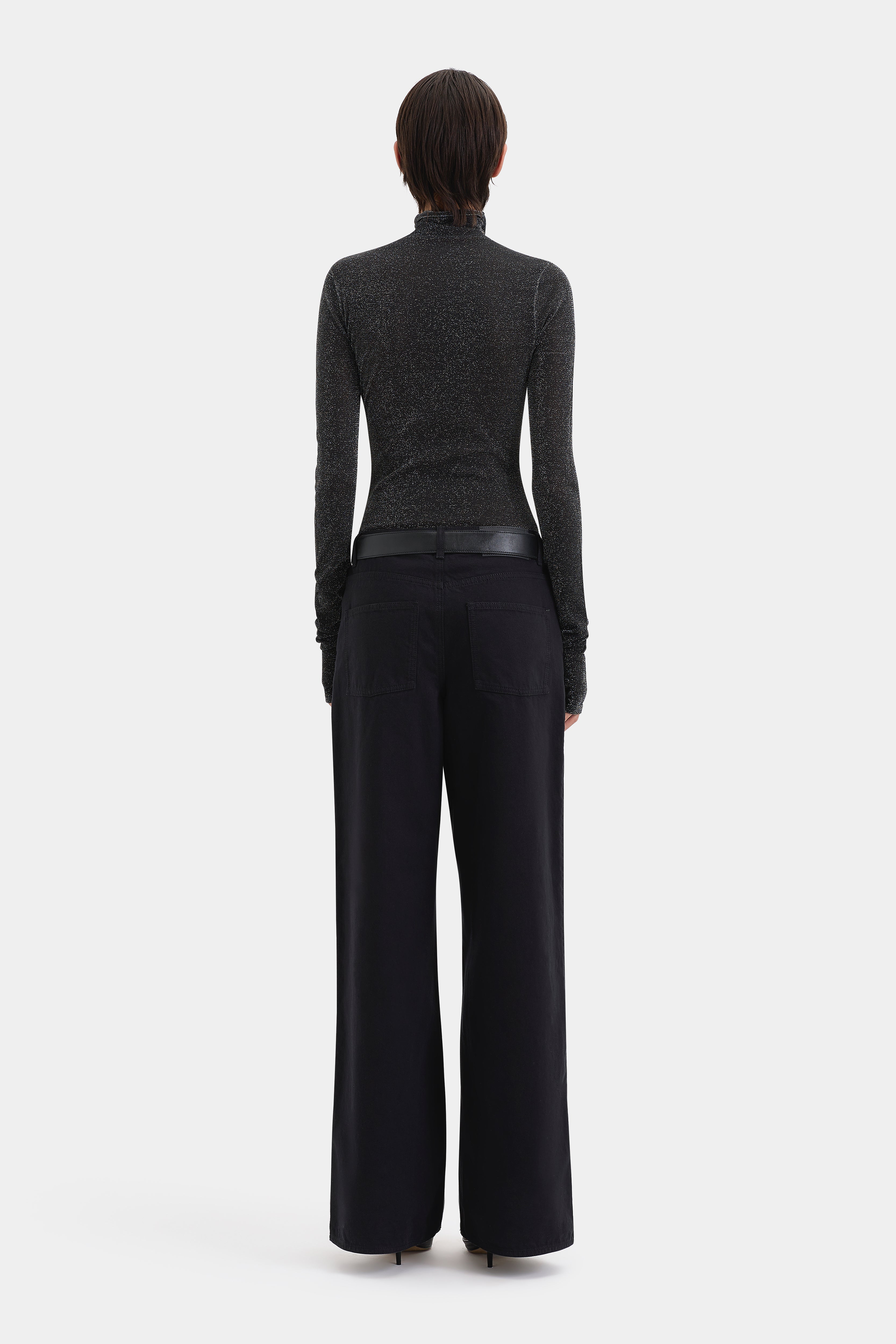 Chiano Metallic Knit Long Sleeve Top