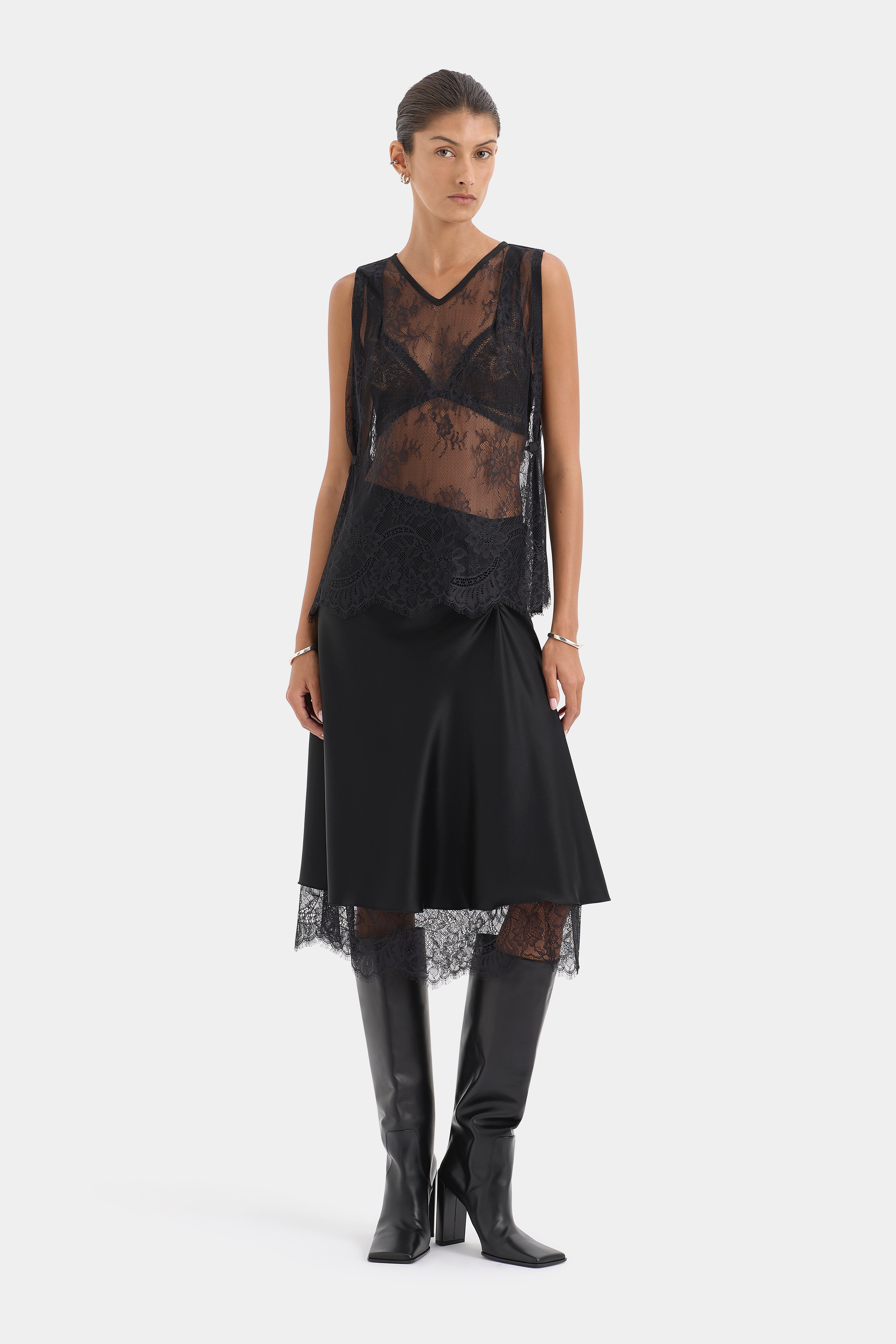 Ingrid Lace Midi Skirt