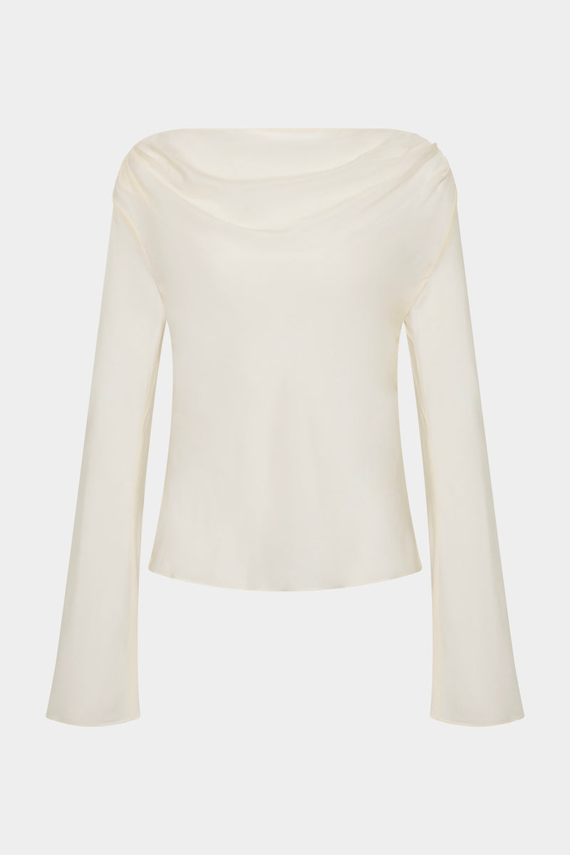 Strobe Long Sleeve Cowl Top