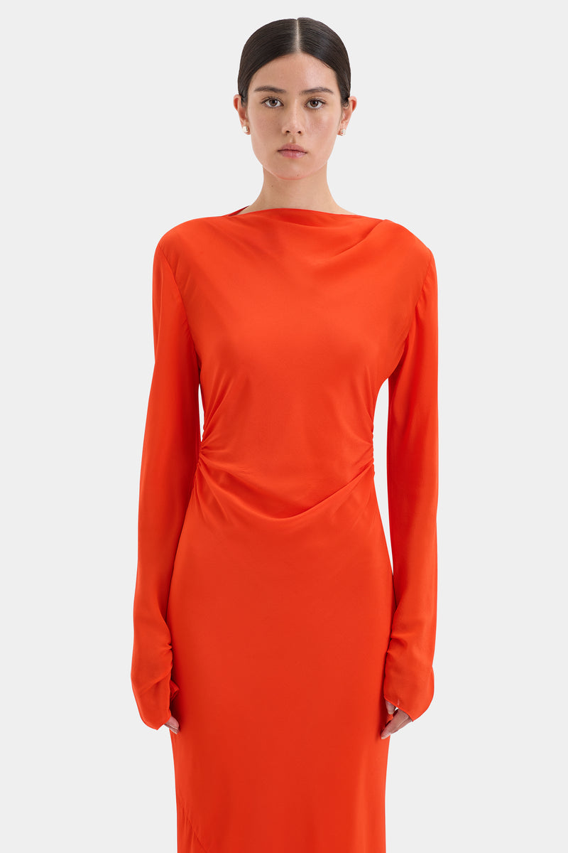 Fresca Gathered Midi Dress