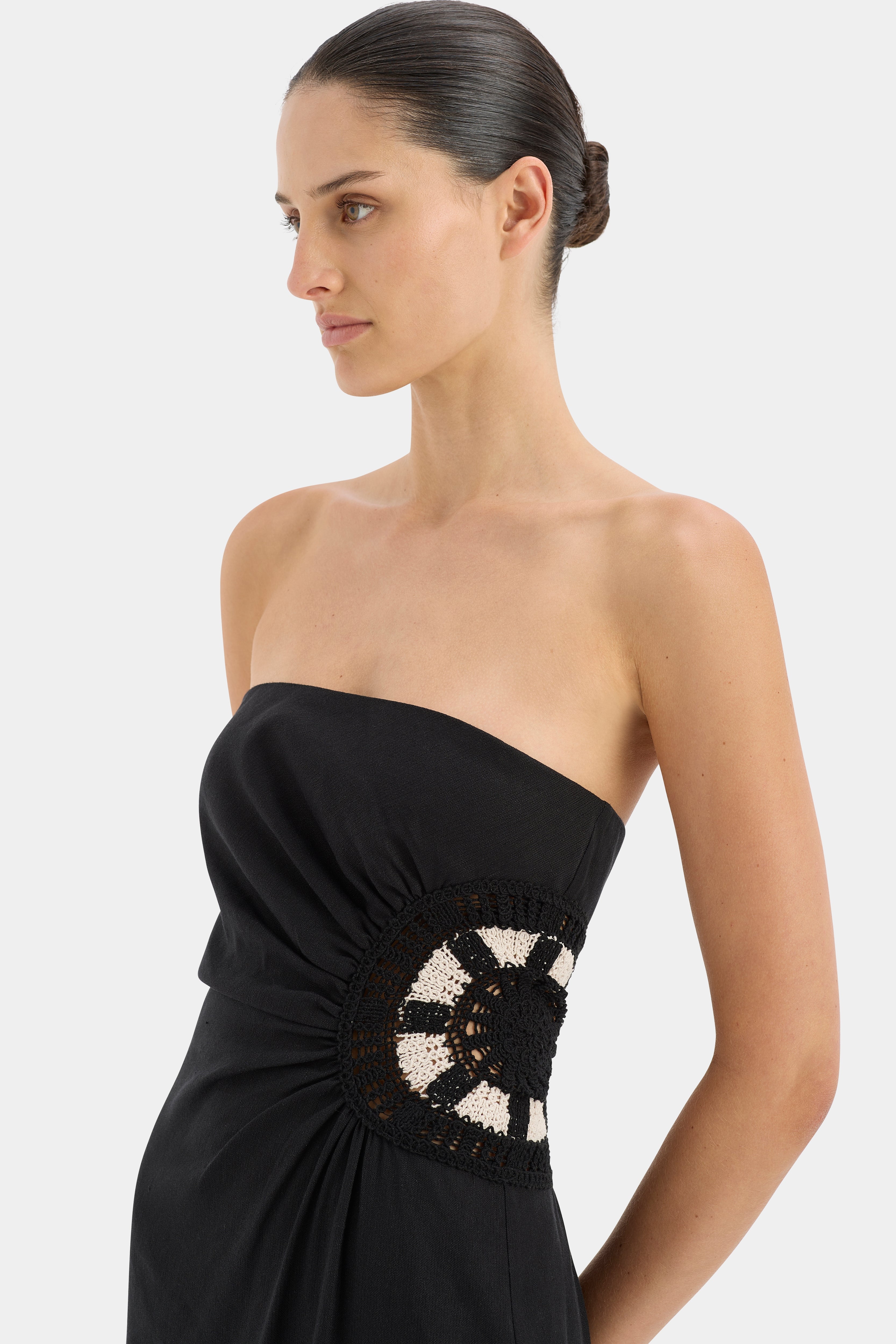 Dorian Strapless Midi Dress
