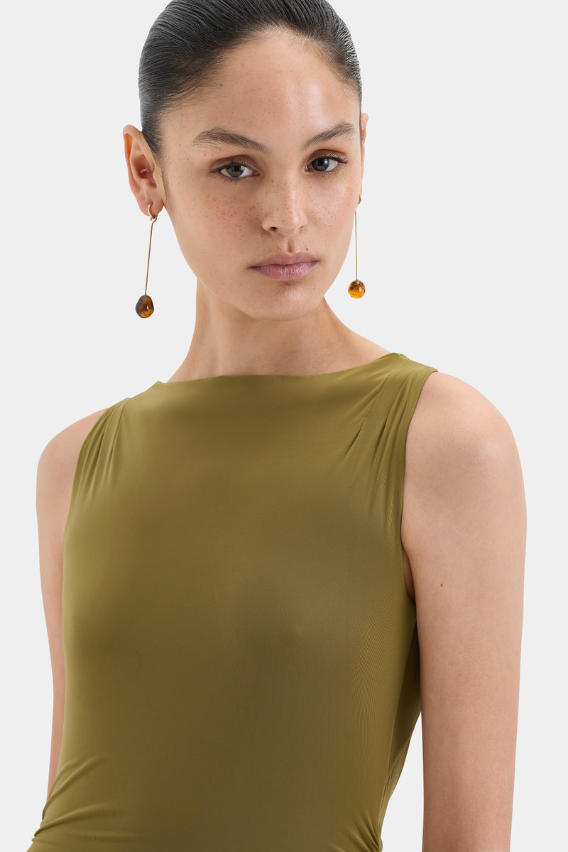 Cascina Twist Midi Dress
