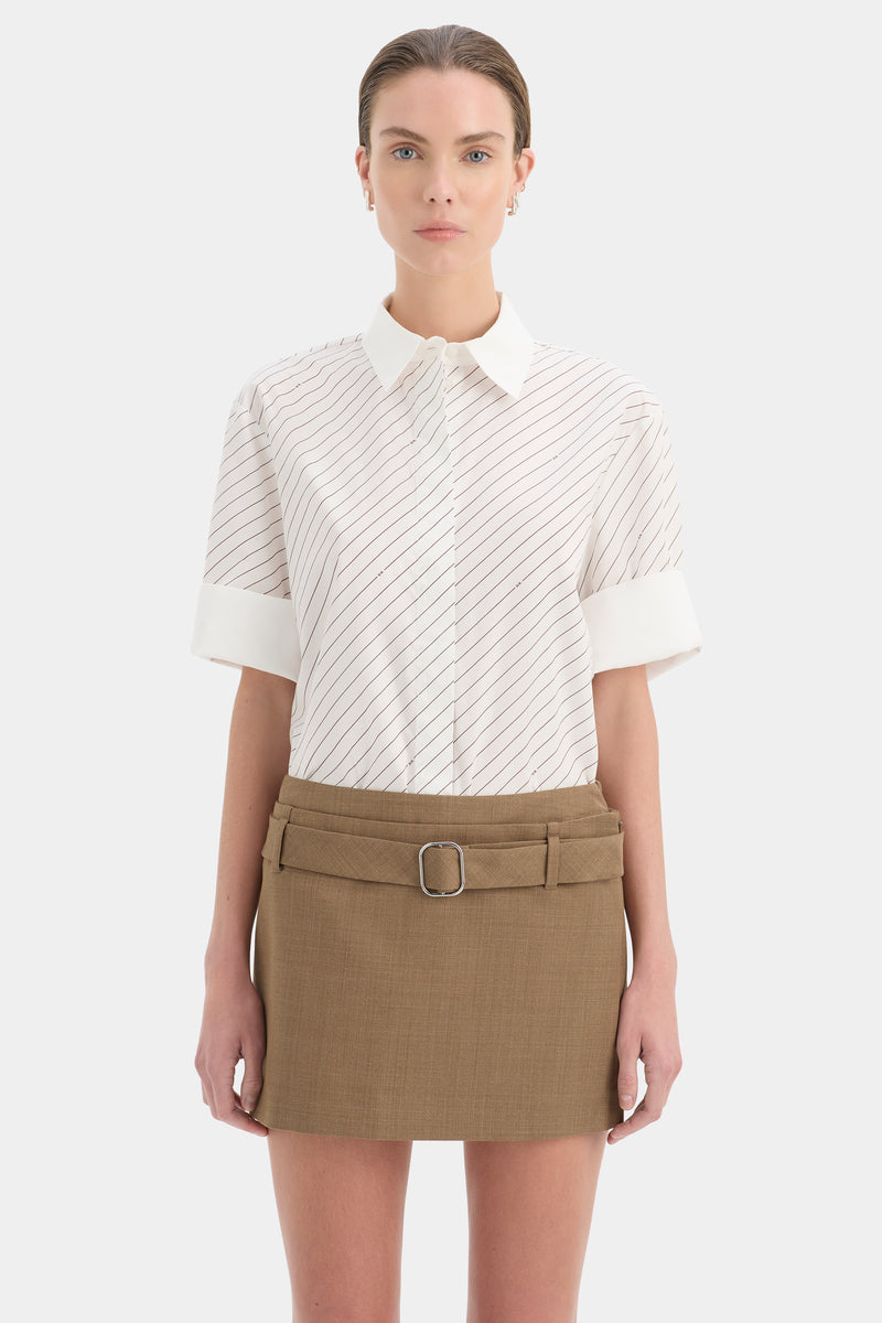 Bastille Belted Mini Skirt