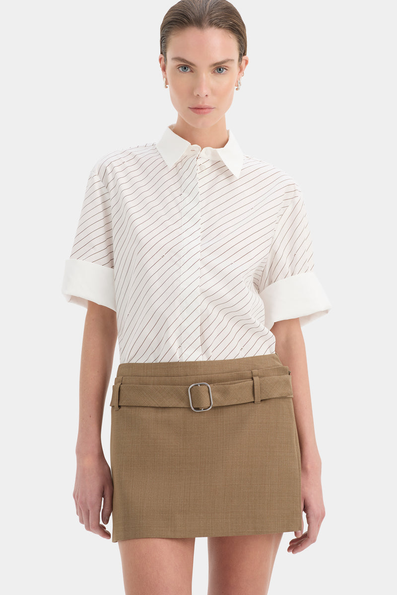 Bastille Belted Mini Skirt