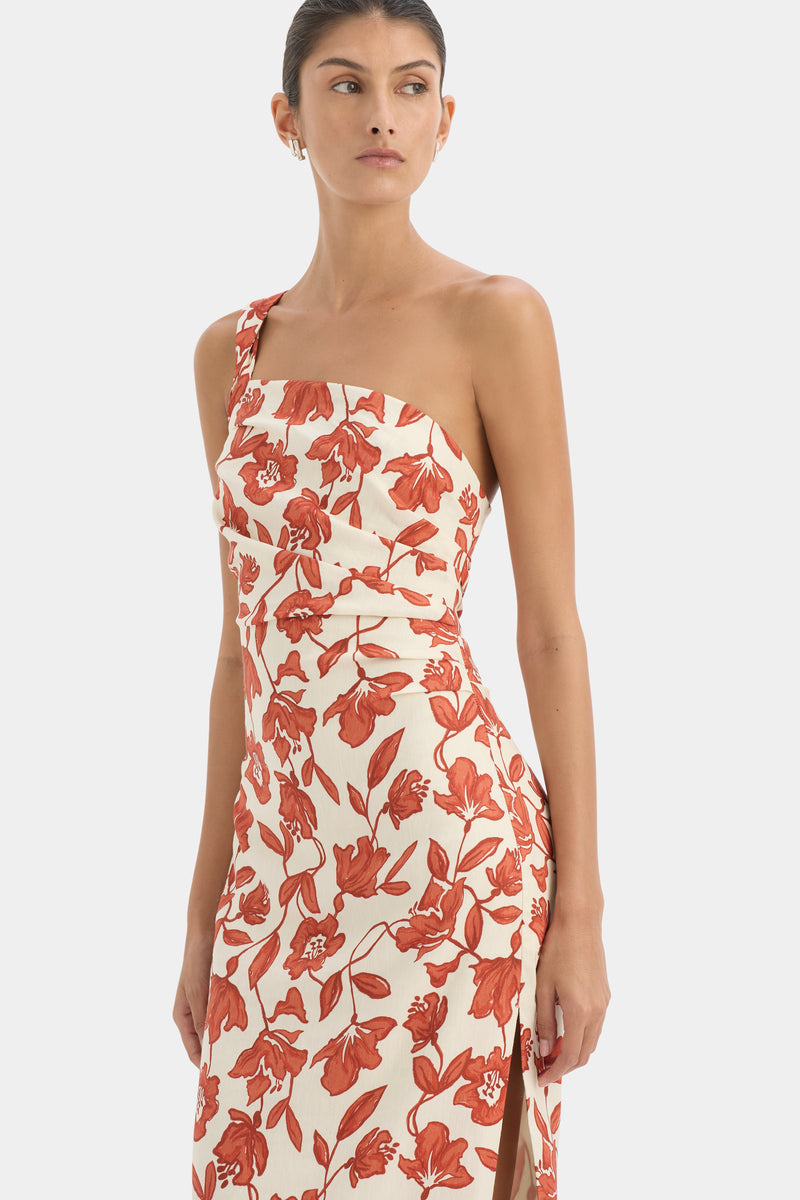 Chloe One Shoulder Midi Dress