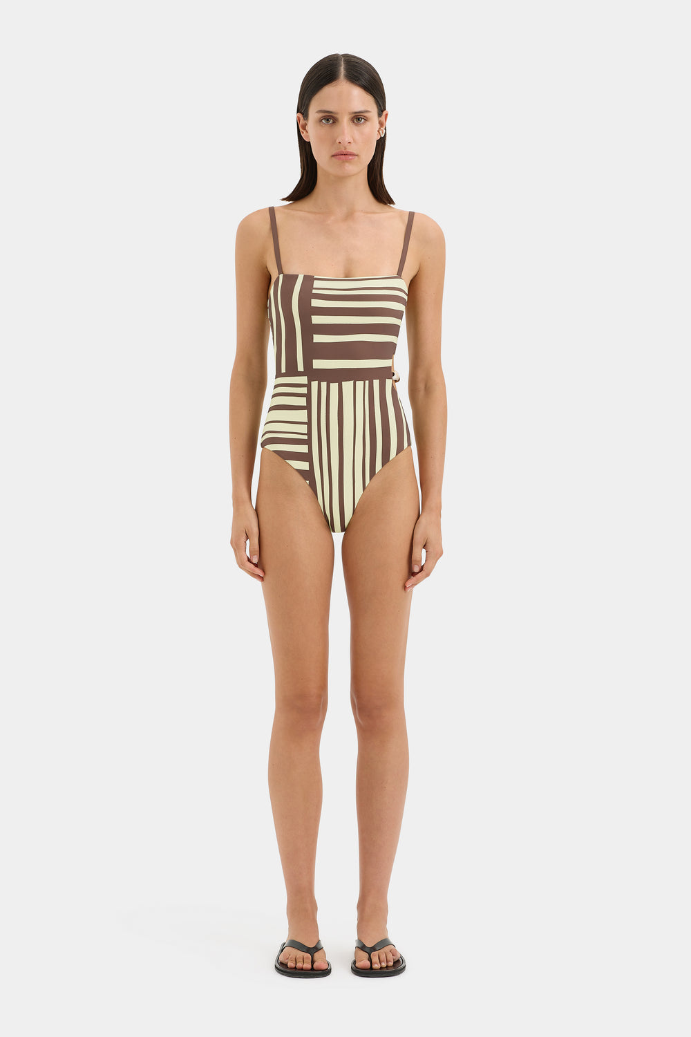 Linocut Beaded One Piece