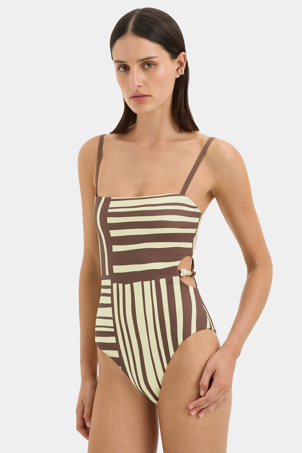 Linocut Beaded One Piece