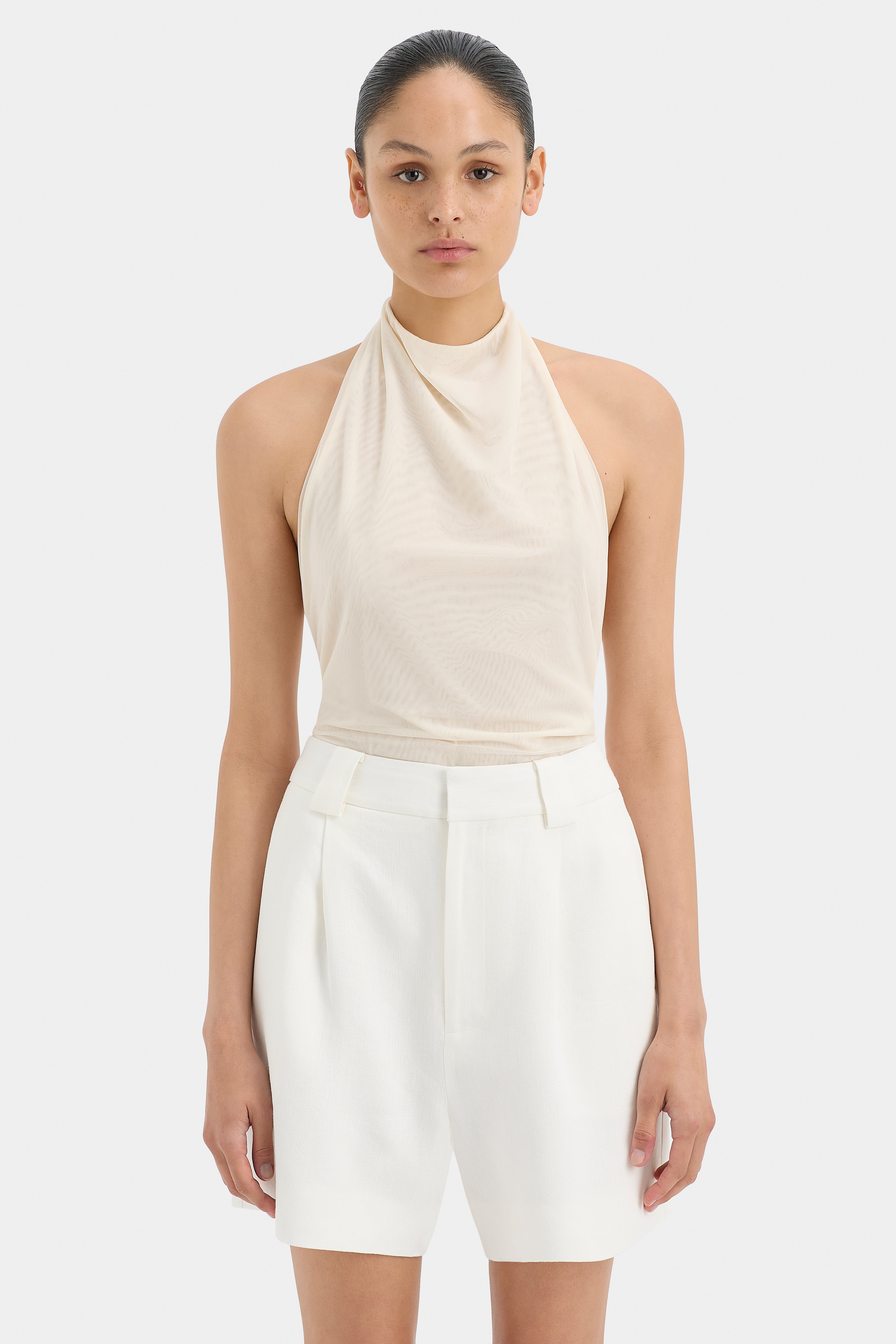 Jacques Mesh Halter Top