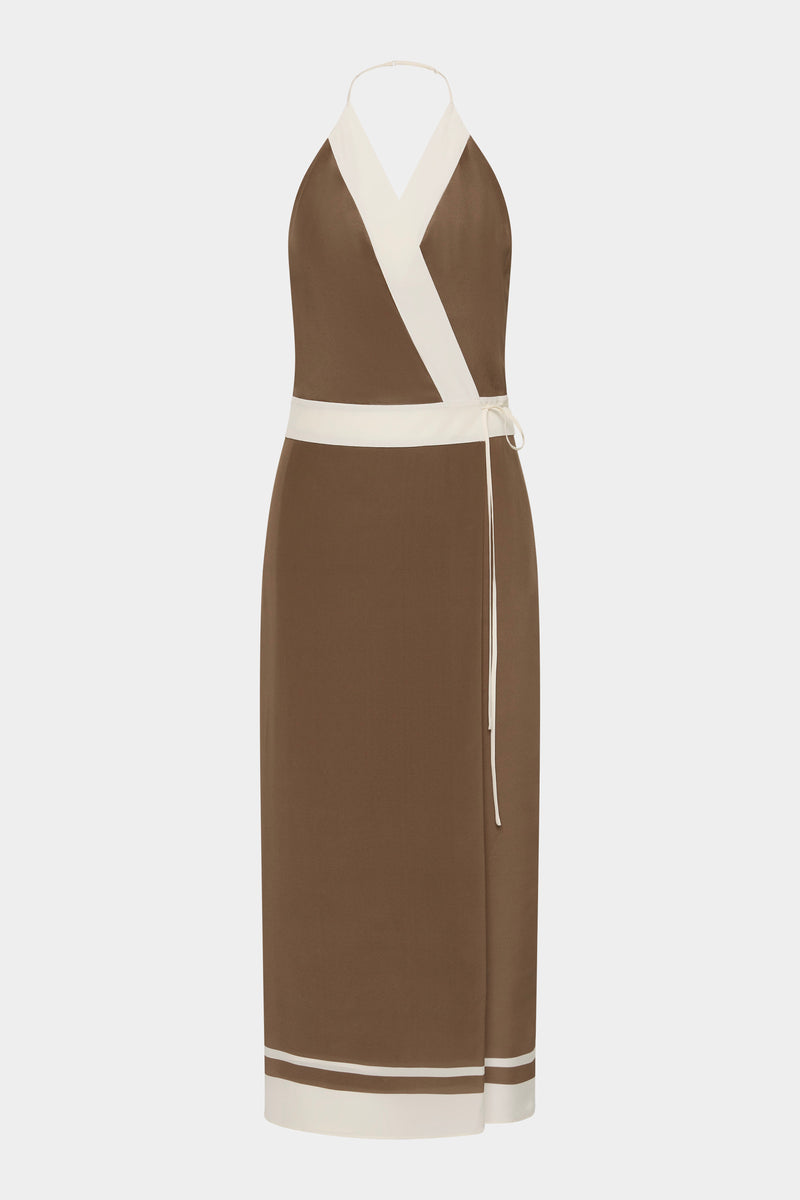 Almara Wrap Halter Dress
