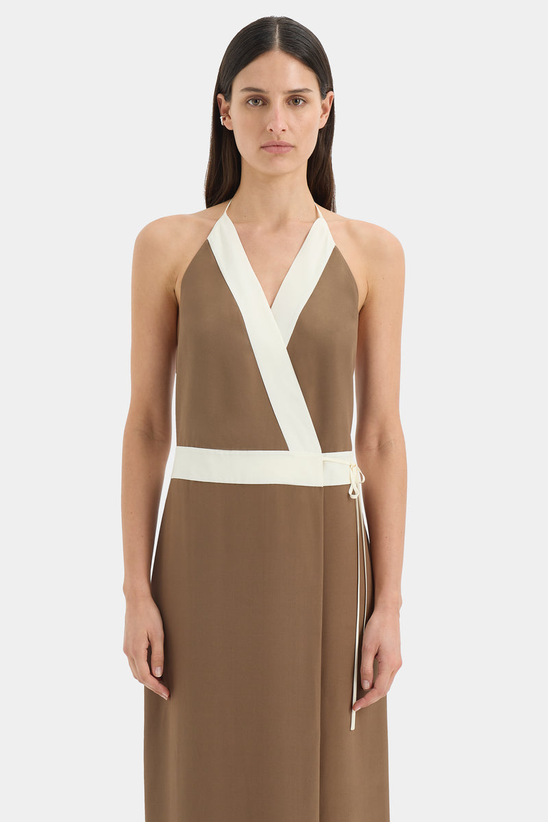 Almara Wrap Halter Dress