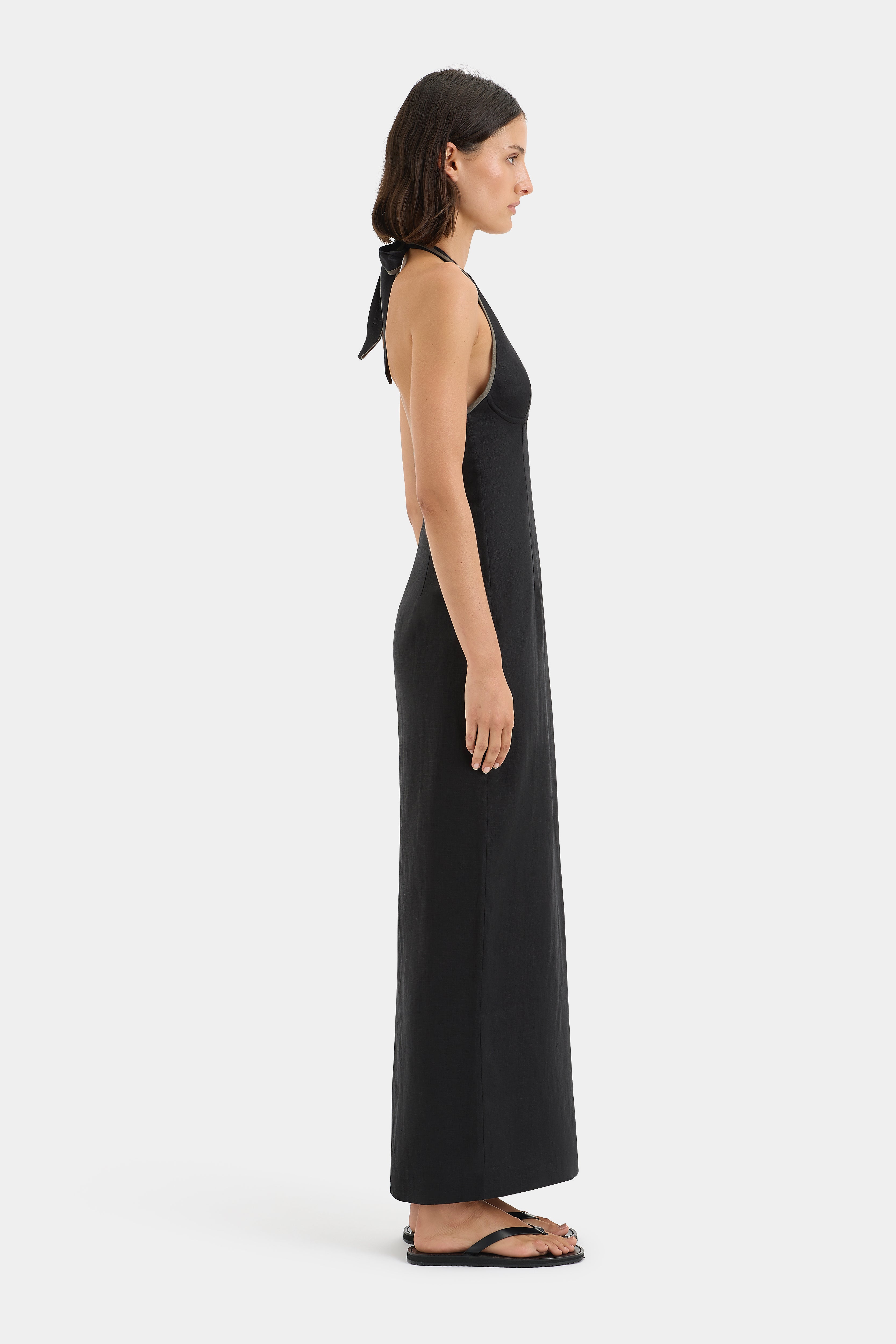 Violet Halter Midi Dress