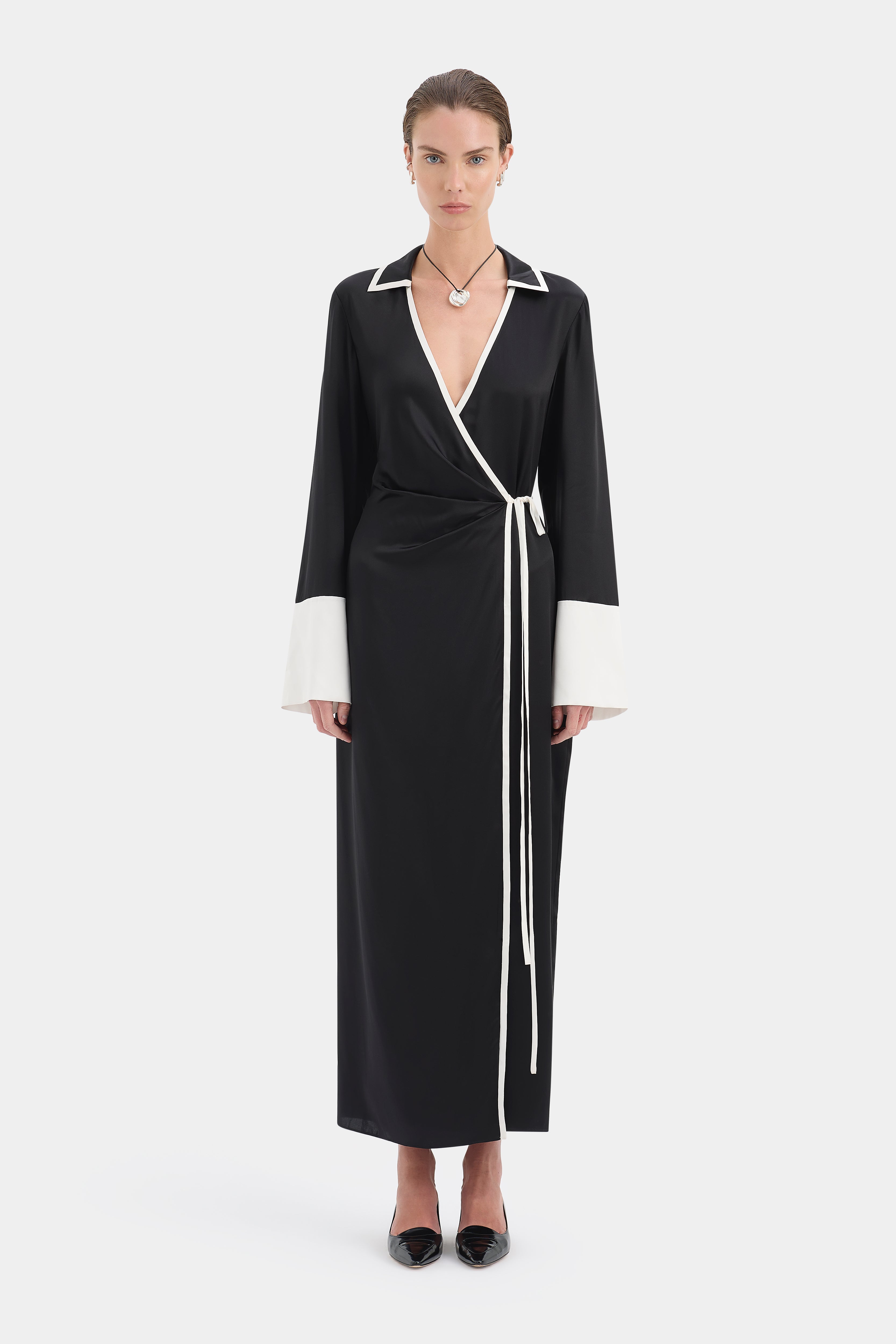 Yasmine Wrap Shirt Dress