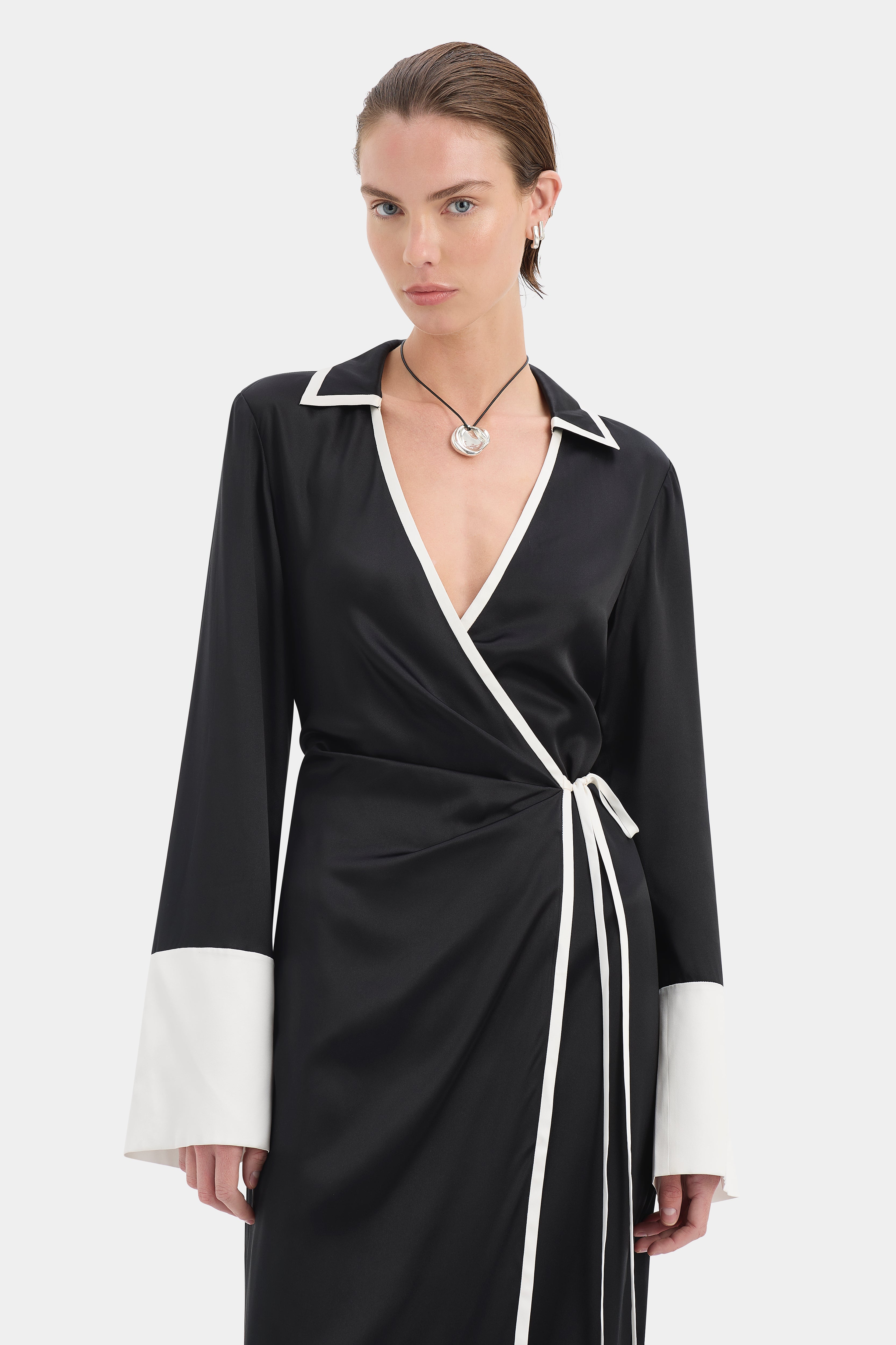 Yasmine Wrap Shirt Dress