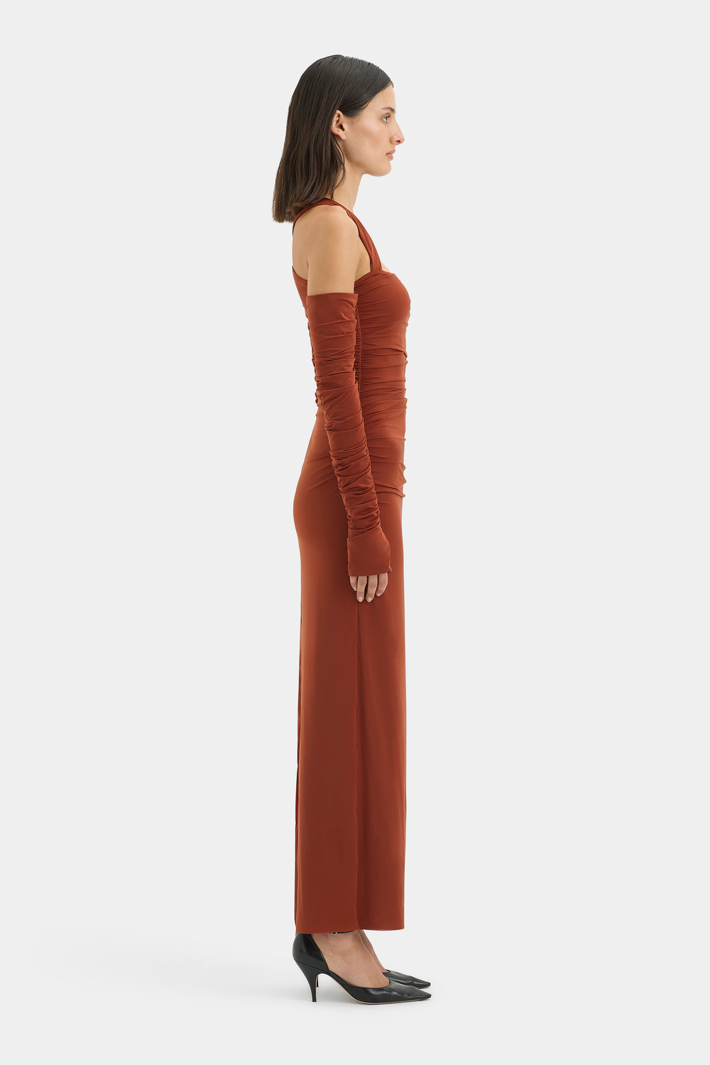 Rosseli Gathered Midi Dress
