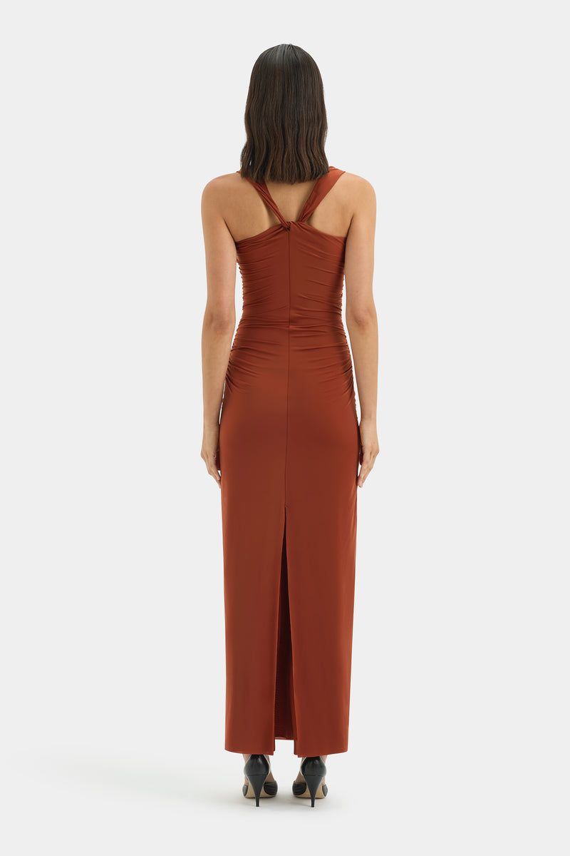 Rosseli Gathered Midi Dress