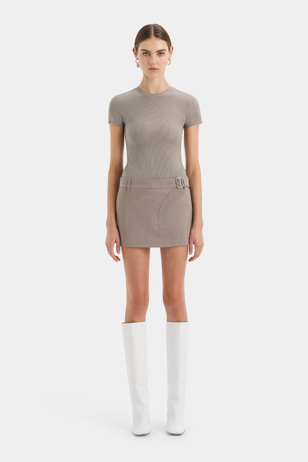 Leonardo Belted Mini Skirt