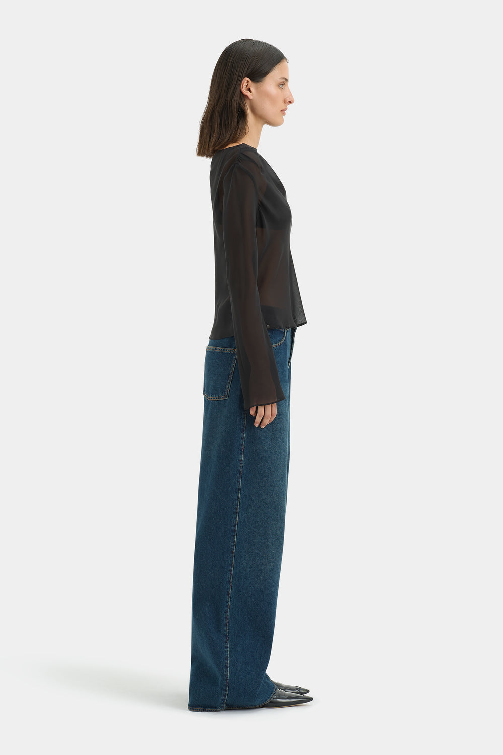 Strobe Long Sleeve Cowl Top