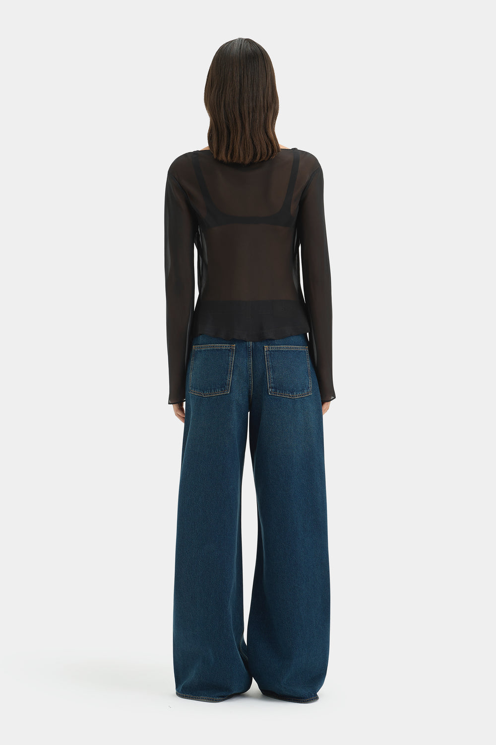Strobe Long Sleeve Cowl Top