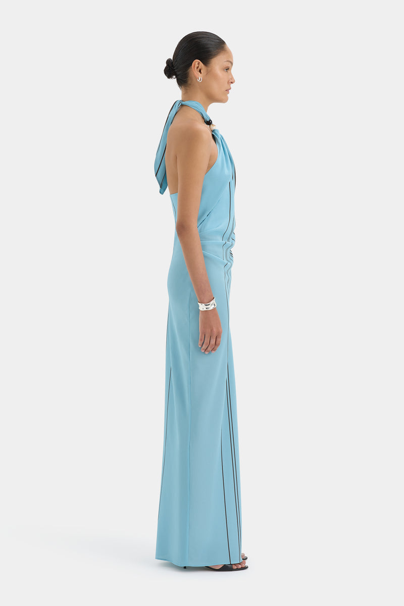 Rioja Halter Scarf Maxi Dress