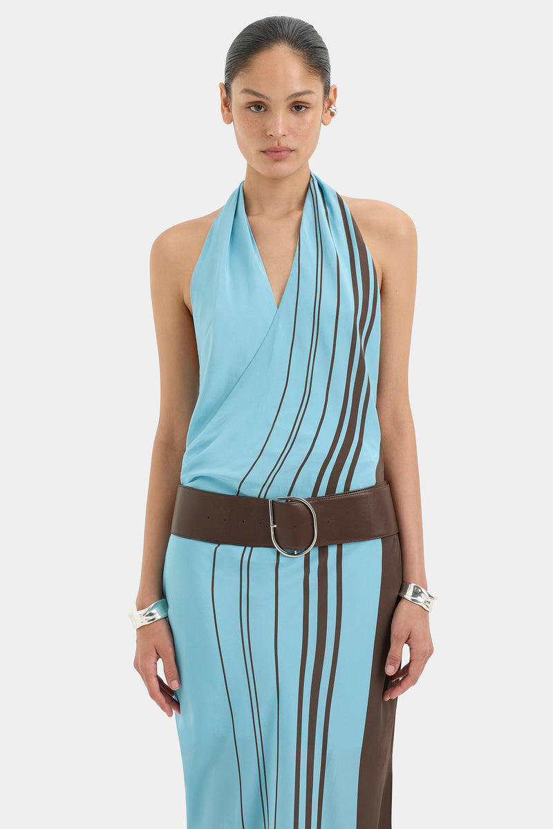Rioja Halter Scarf Maxi Dress