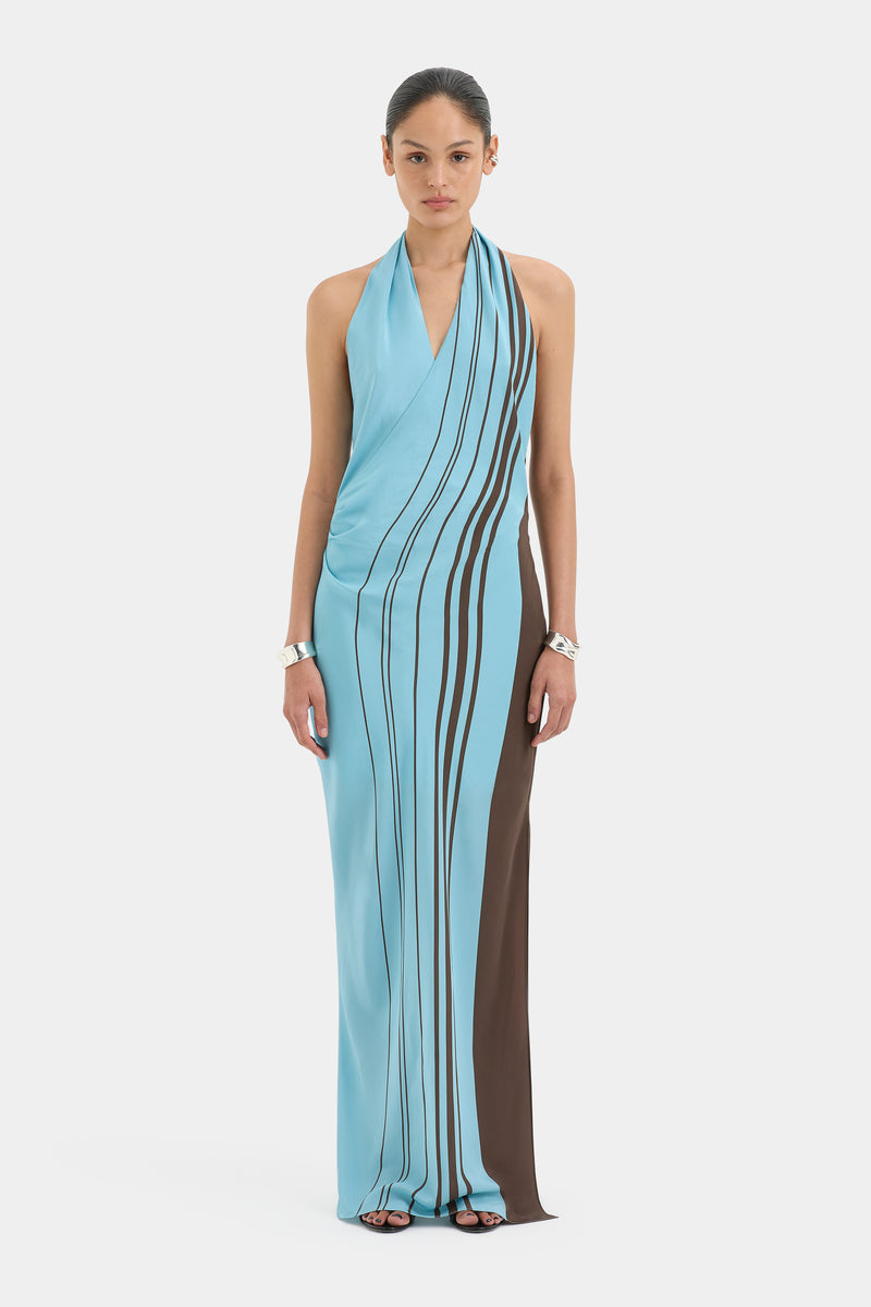Rioja Halter Scarf Maxi Dress