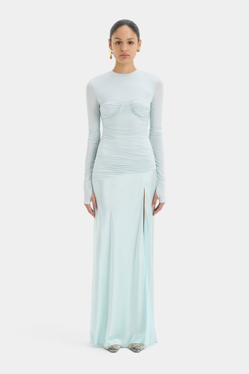 SIR the label Alessia Draped Gown ICE BLUE