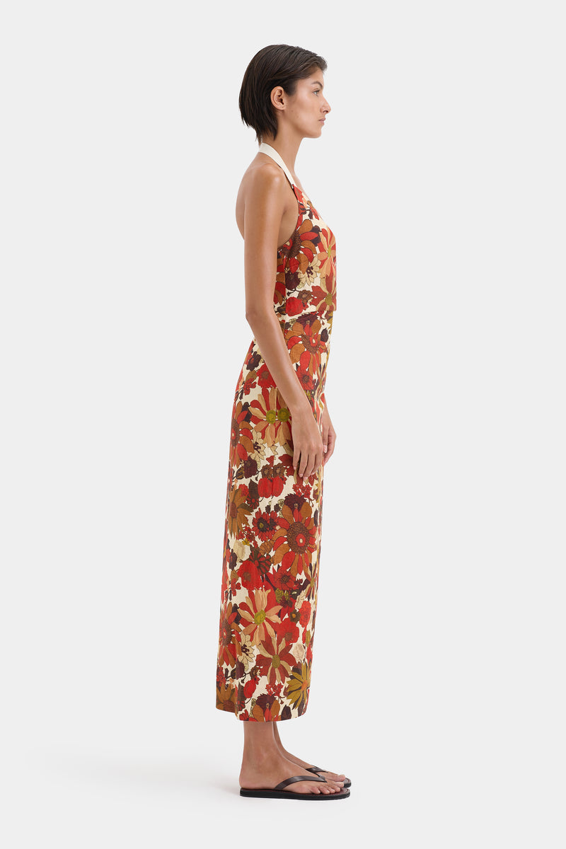 Castella Gathered Midi Dress