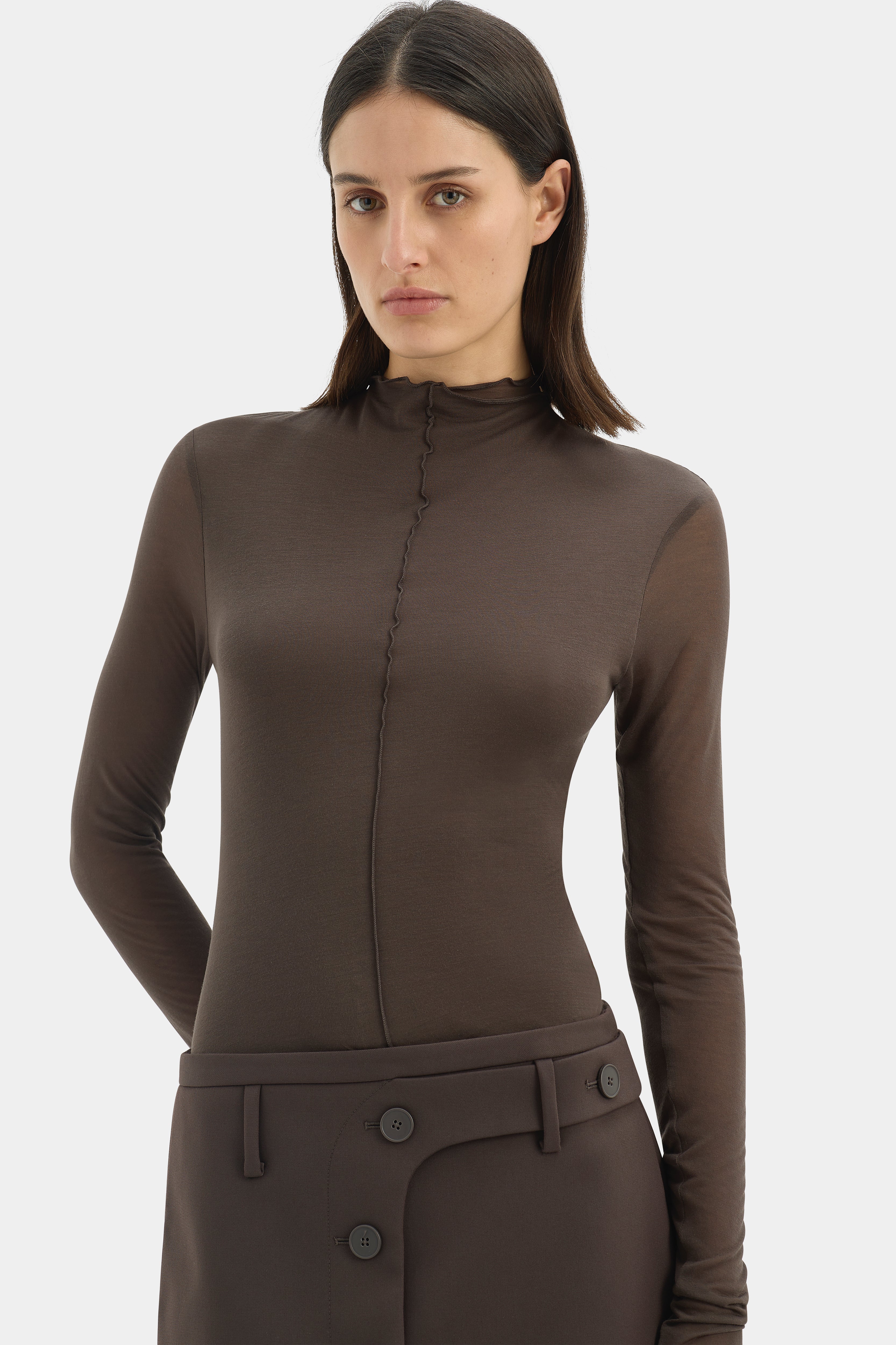 Sandrine Button Mini Skirt