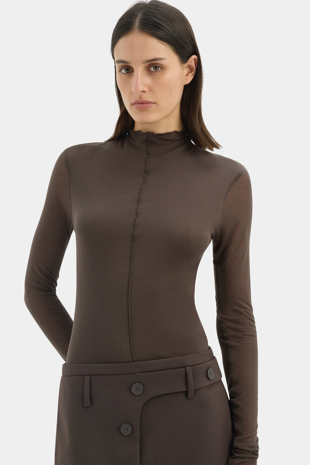 Sandrine Button Mini Skirt