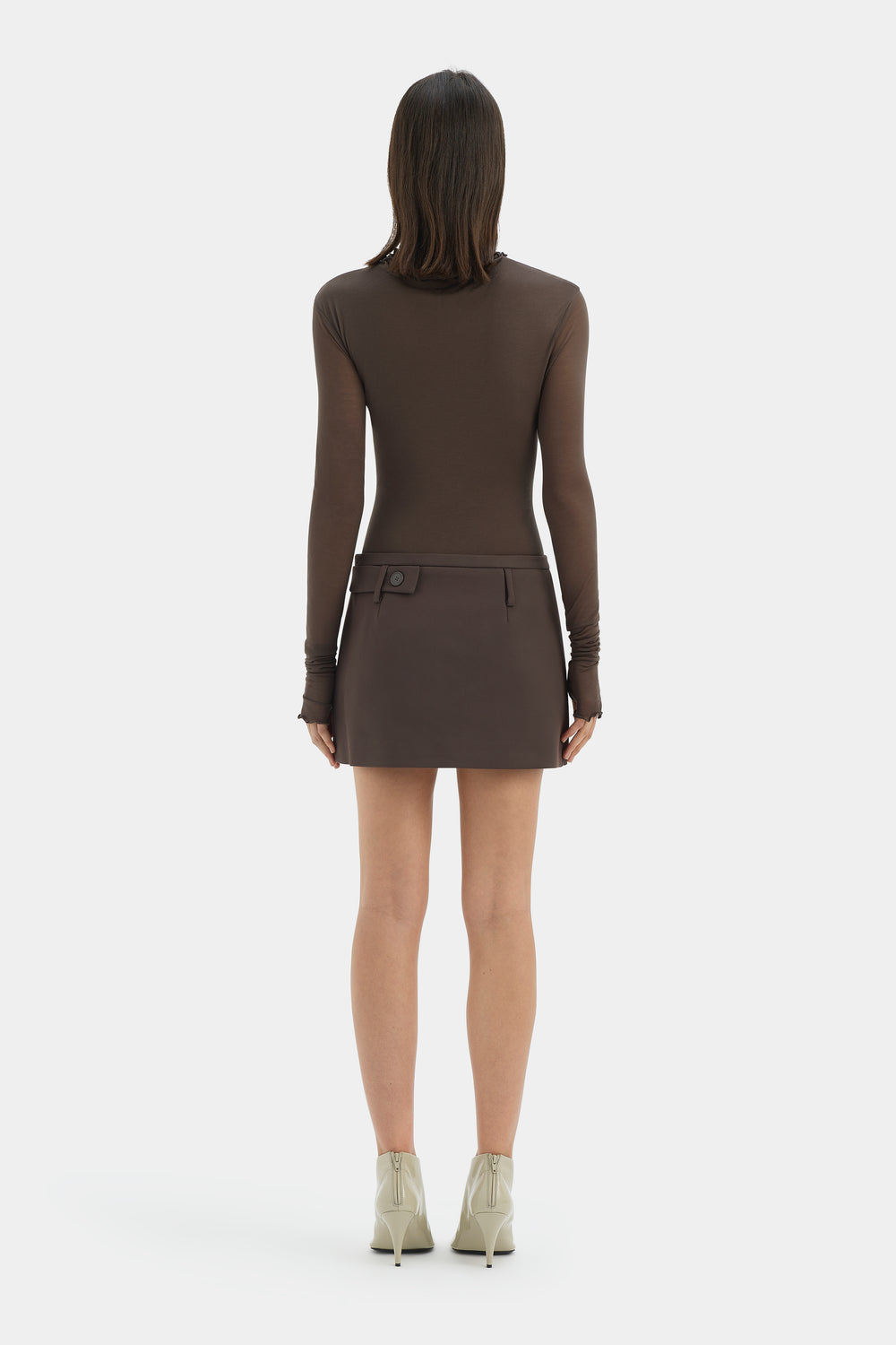 Sandrine Button Mini Skirt