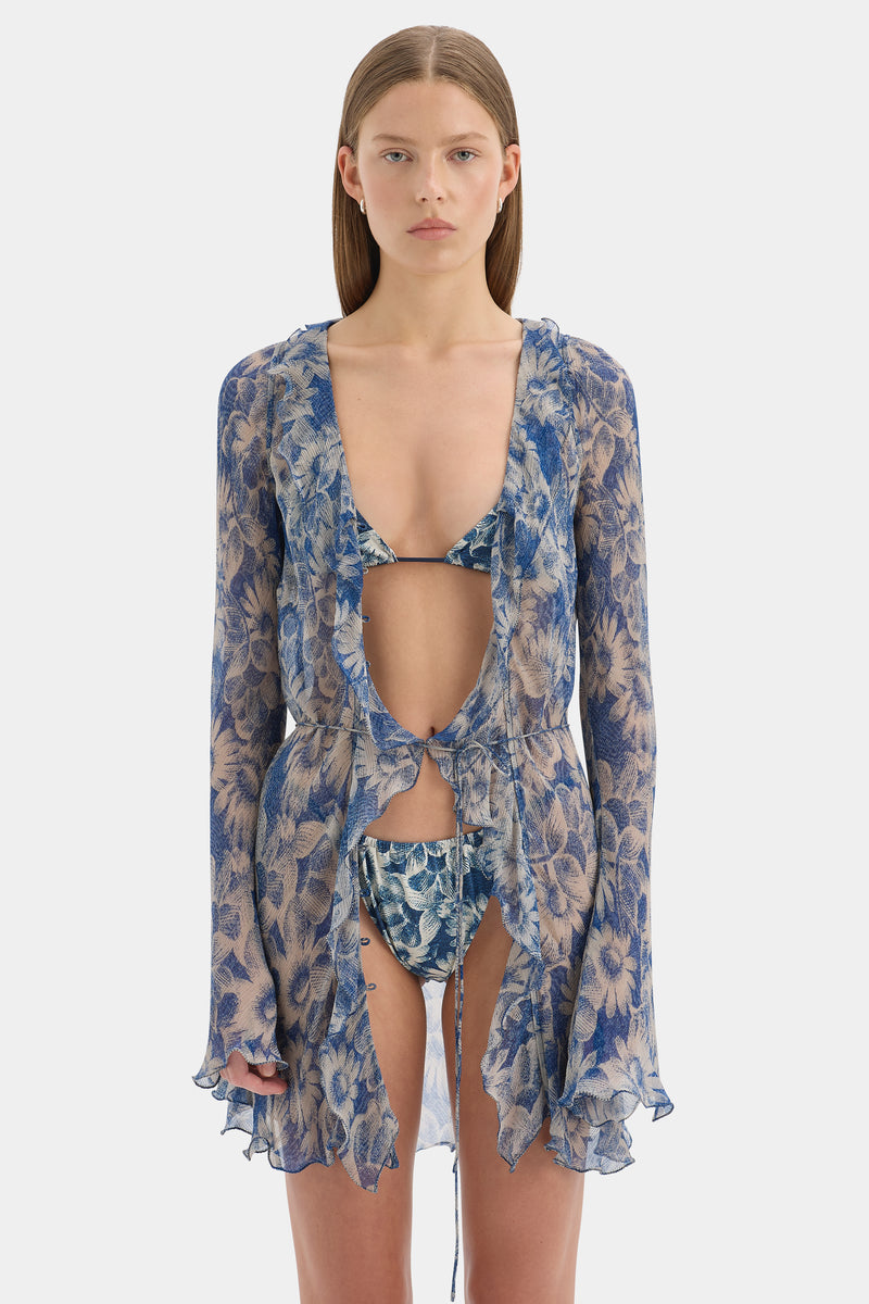 Lilia Ruffle Long Sleeve Mini Dress