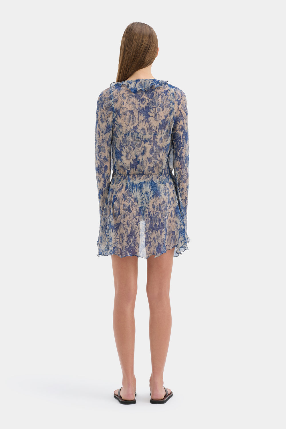 Lilia Ruffle Long Sleeve Mini Dress