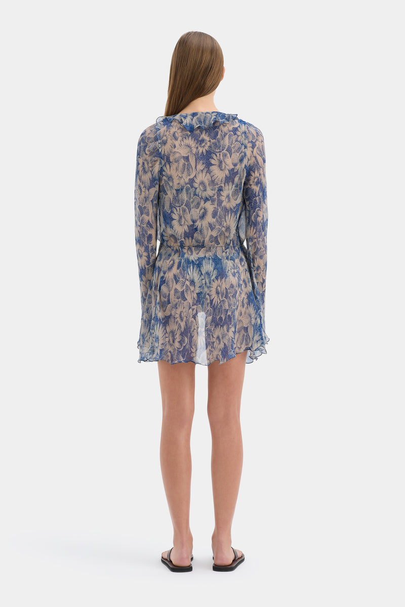 Lilia Ruffle Long Sleeve Mini Dress