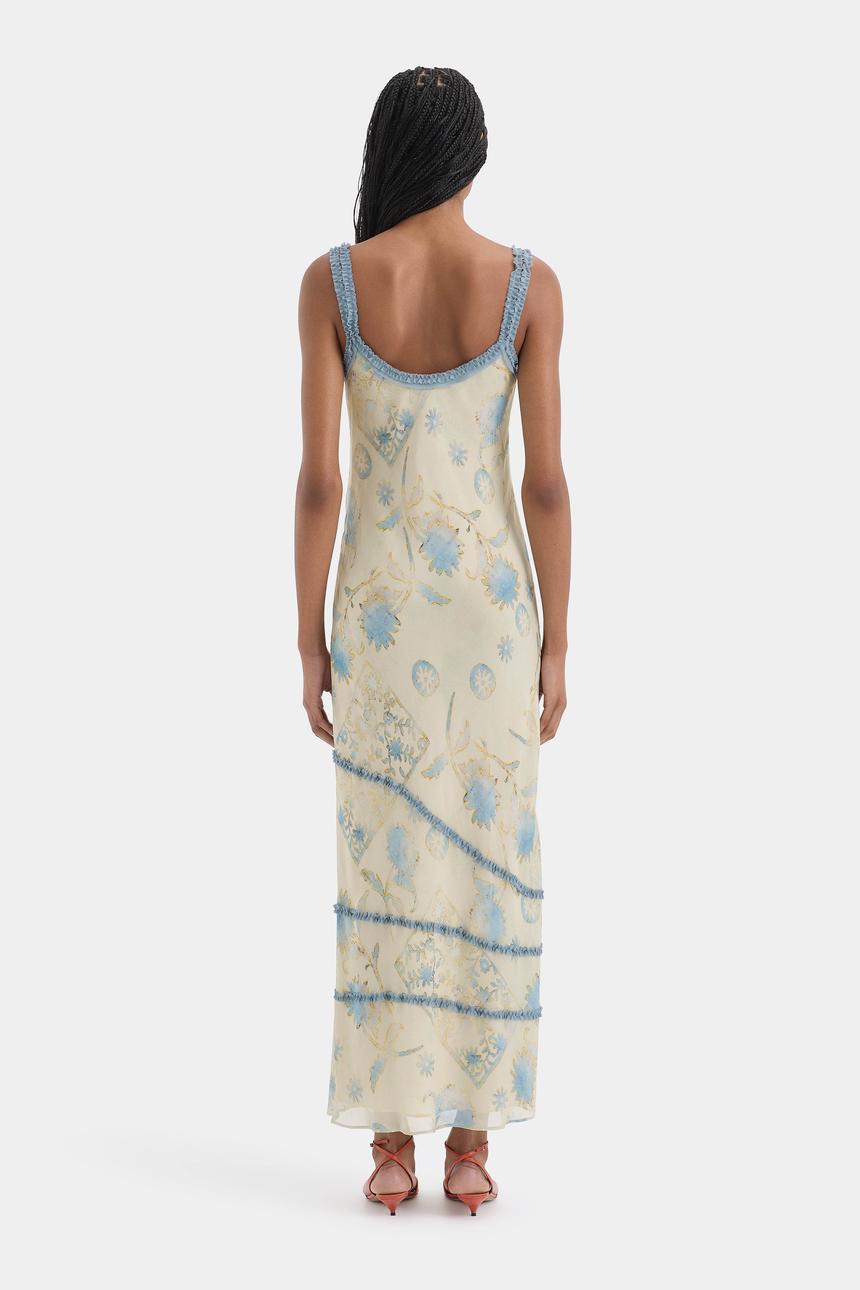 Cecile Ruffle Slip Dress