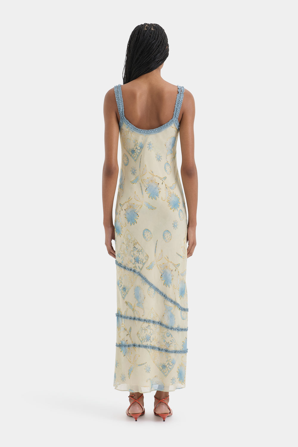Cecile Ruffle Slip Dress