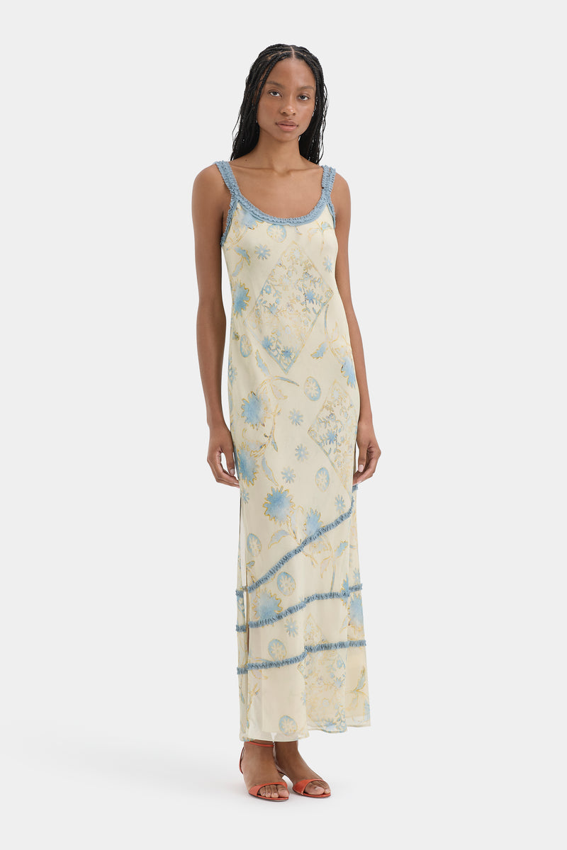Cecile Ruffle Slip Dress