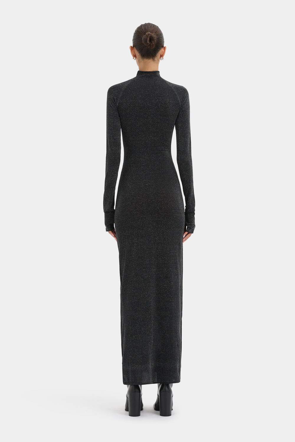 Chiano Metallic Knit Long Sleeve Dress